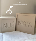 Load image into Gallery viewer, Speelgoedkist met naam - Toybox with name - S 30x30x30 cm