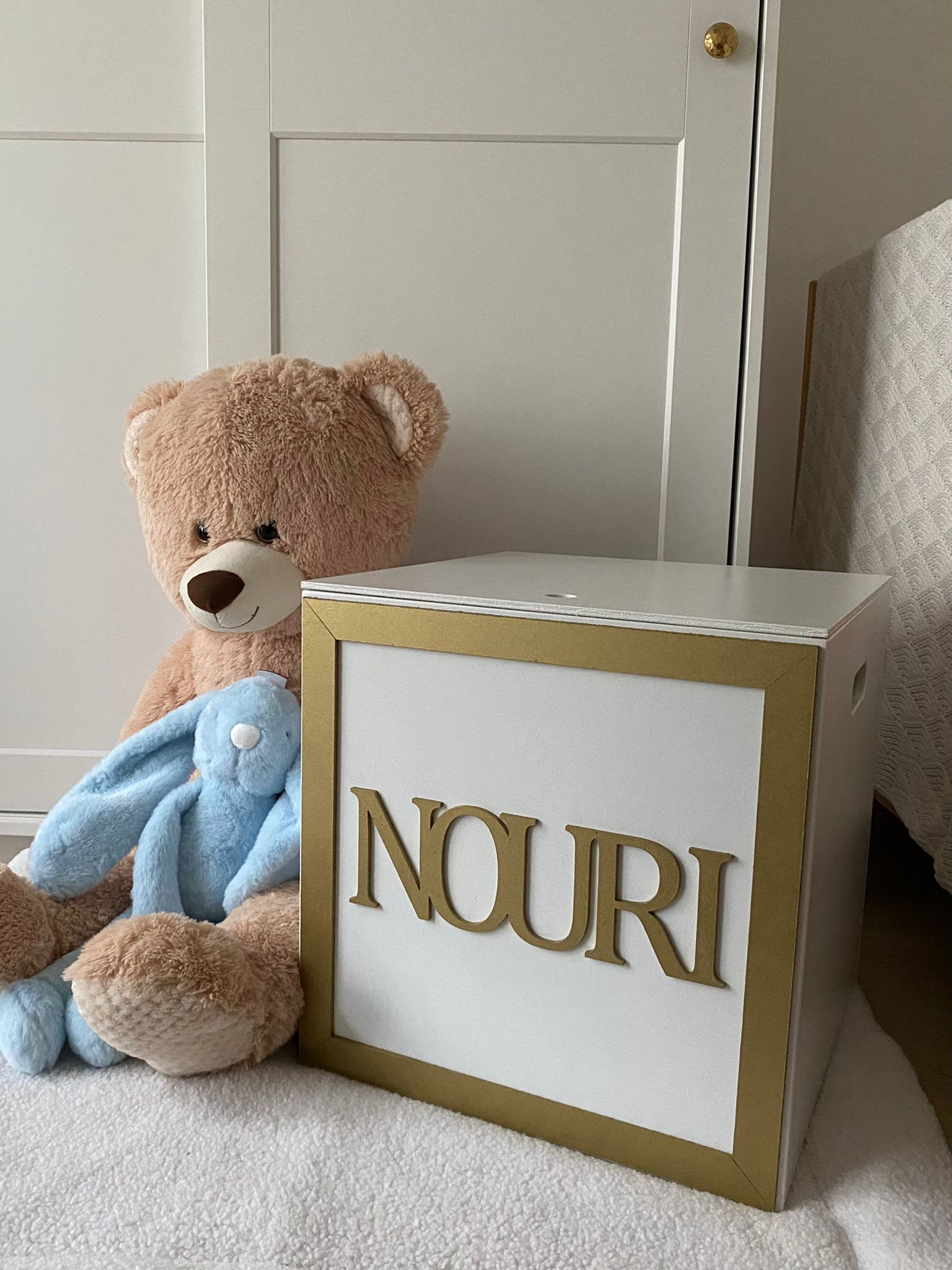 Speelgoedkist met naam - Toybox with name - M 40x40x40 cm