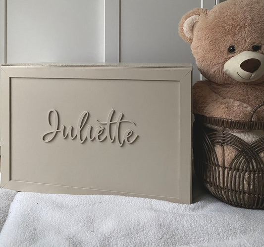 Speelgoedkist met naam - Toybox with name - L 60x40x40 cm