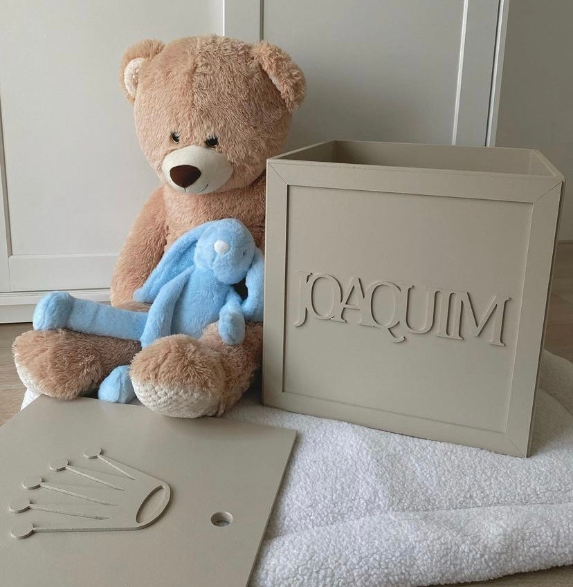 Speelgoedkist met naam - Toybox with name - M 40x40x40 cm