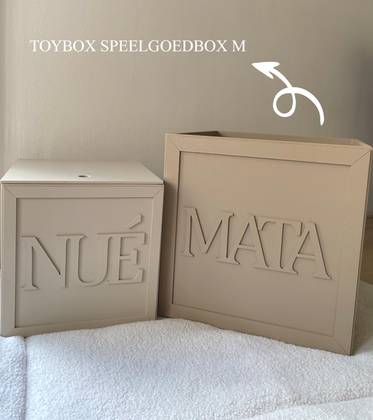 Speelgoedkist met naam - Toybox with name - M 40x40x40 cm